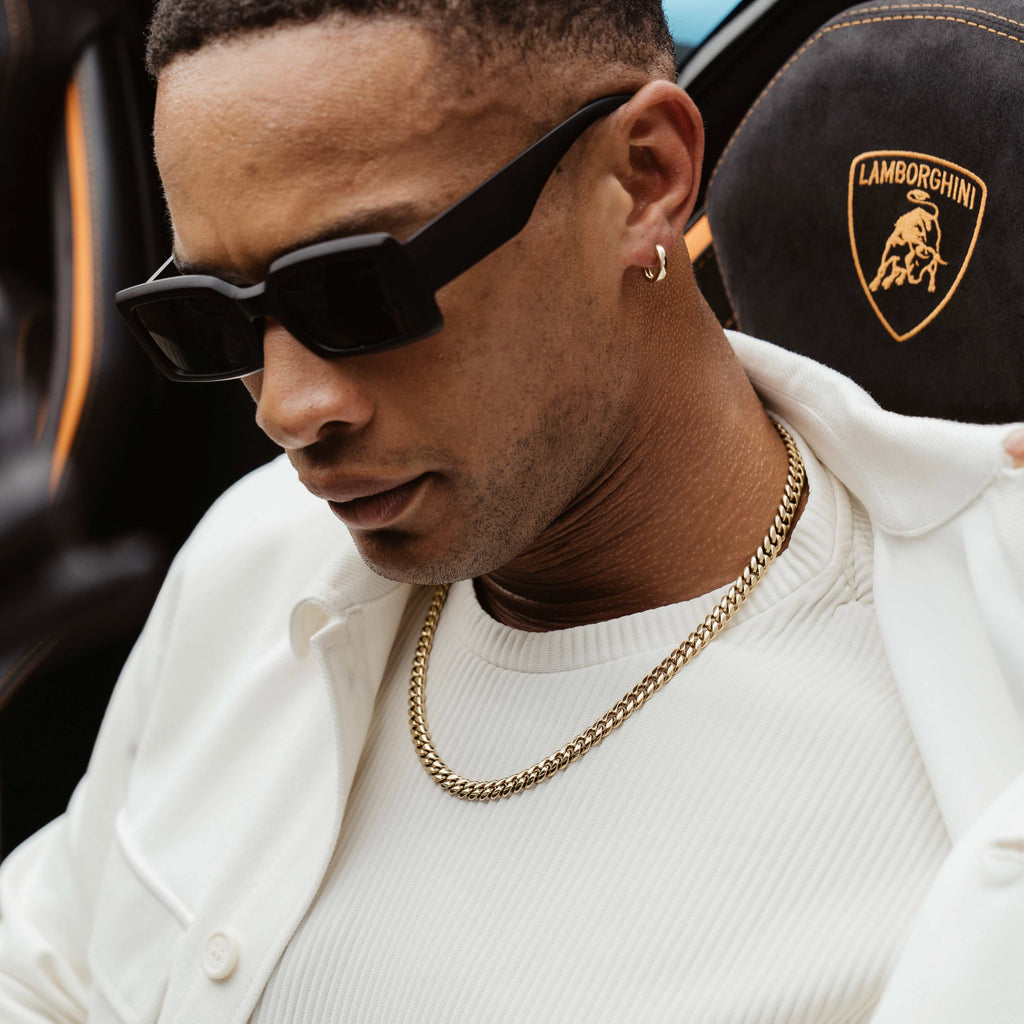 Lănțișor auriu Miami Cuban - 8 mm