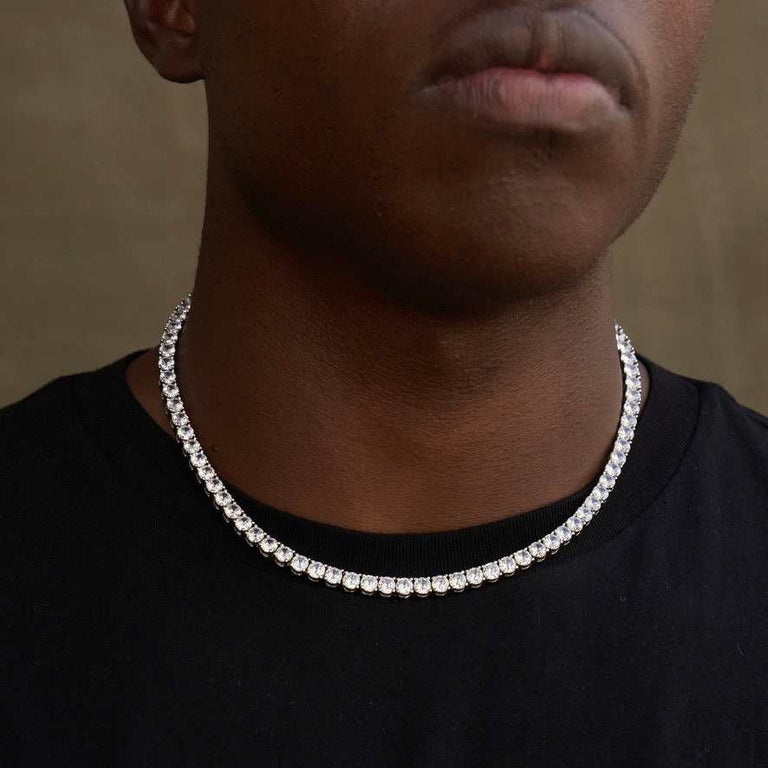 ICED tenisová retiazka z bieleho zlata - 5 mm