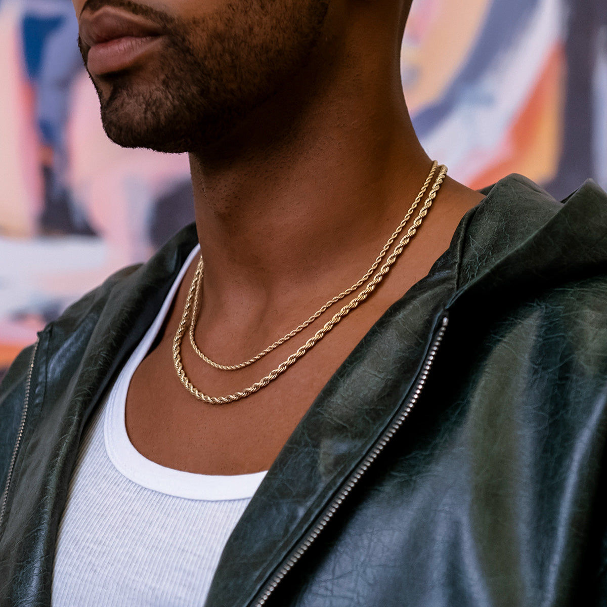 Set retiazky v žltom zlate Valis 2 mm + 4 mm