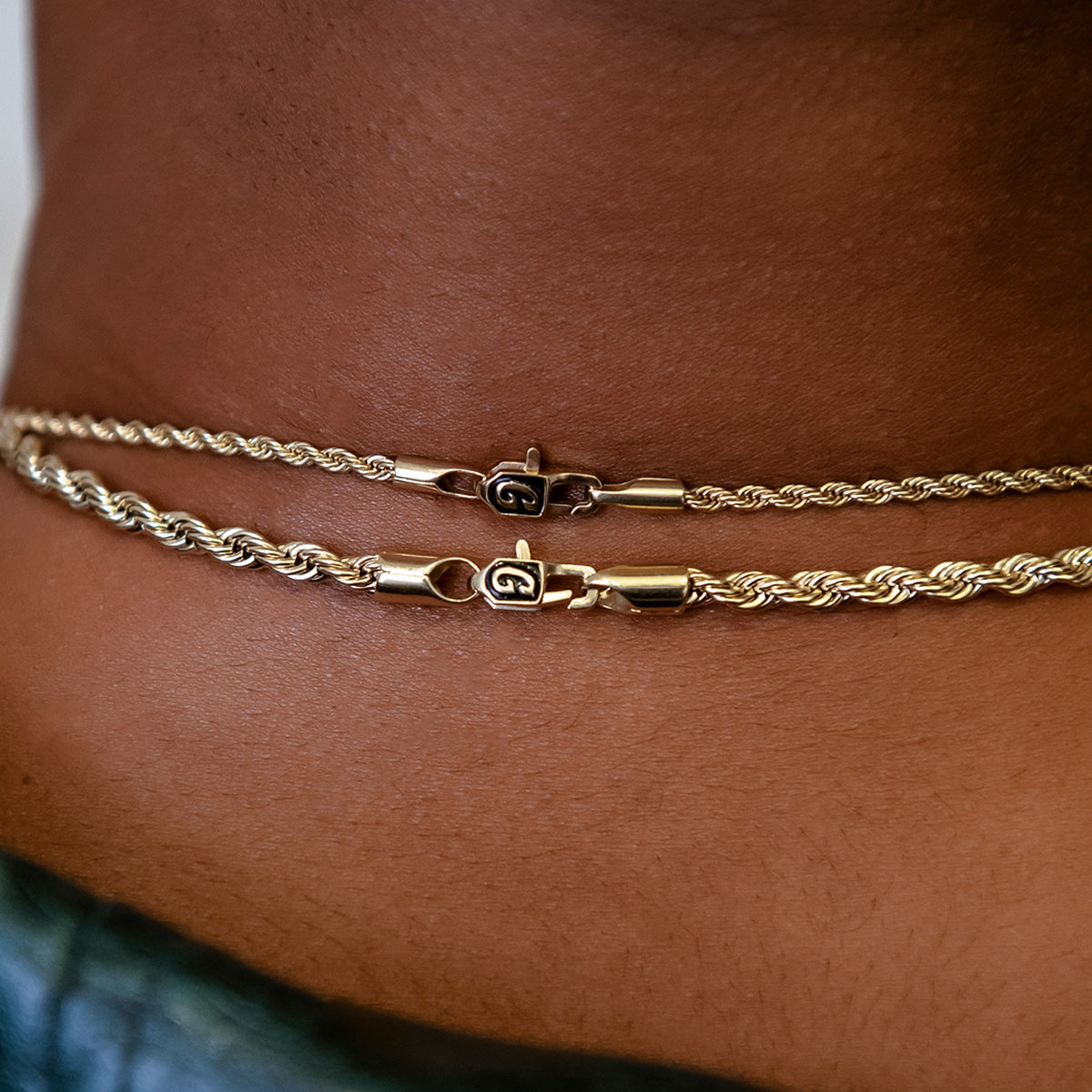 Set retiazky v žltom zlate Valis 2 mm + 4 mm