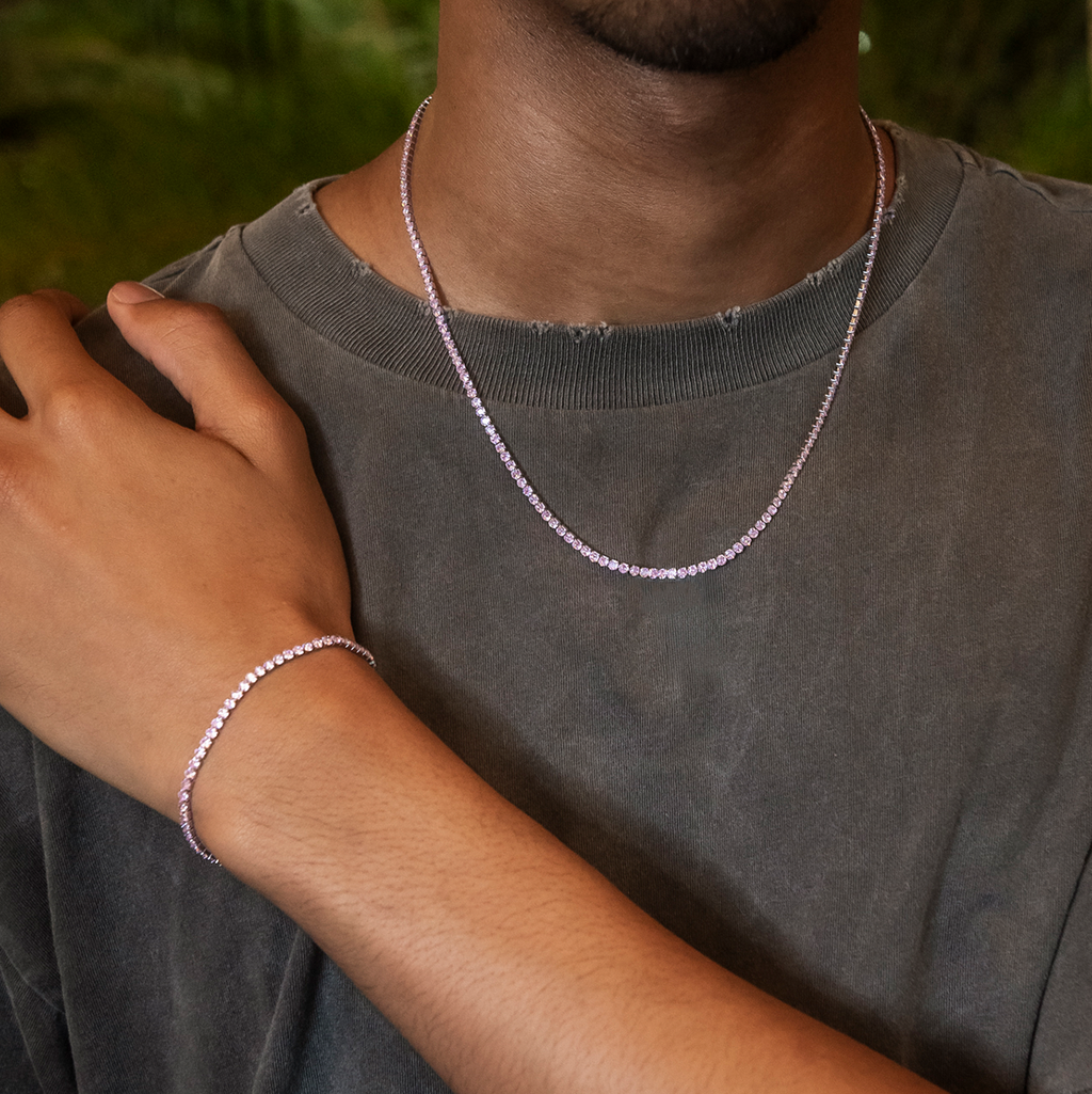 Retiazka Rózsaszín Gyémánt Mikro Tenisz