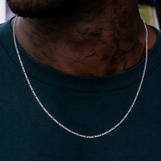 Figaro Kette aus Weißgold - 2 mm