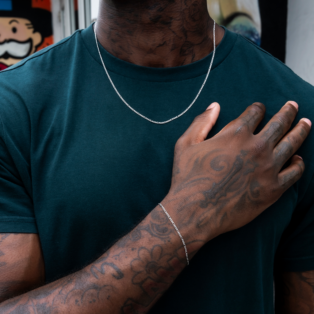 Figaro retiazka v bielom zlate - 2 mm