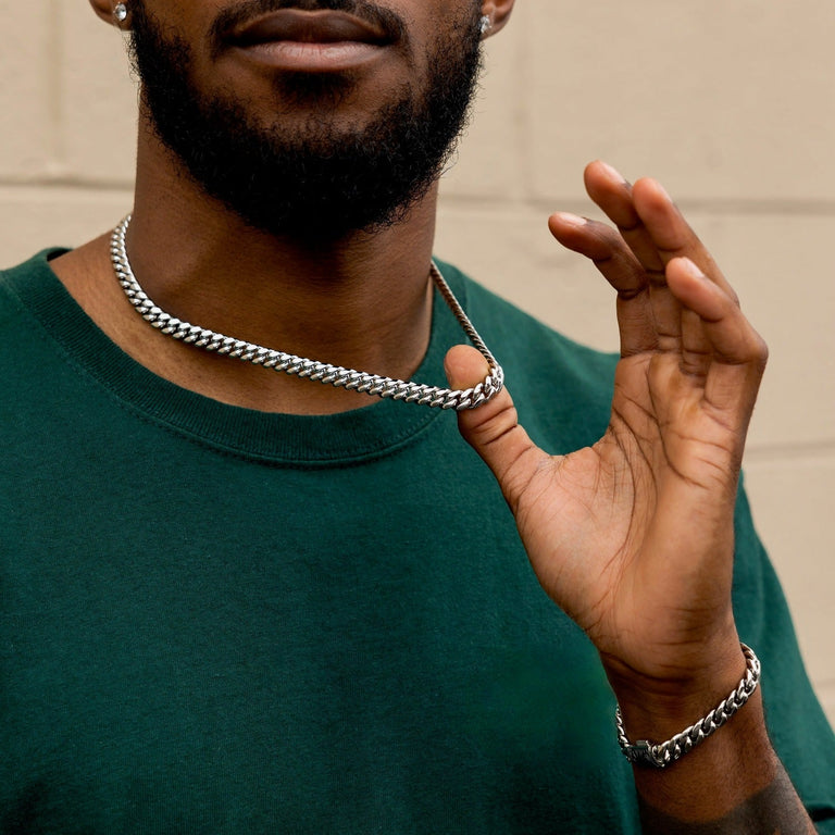 Retiazka z bieleho zlata Miami Cuban - 6 mm