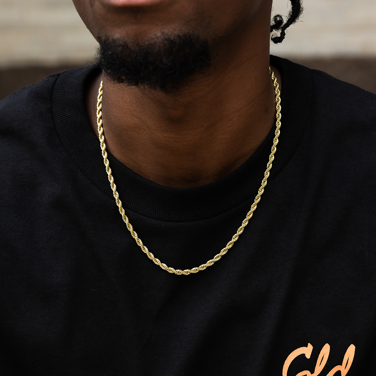 Zlatá retiazka rope - 4 mm