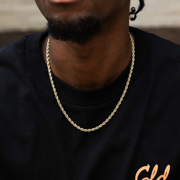 Zlatá retiazka rope - 4 mm