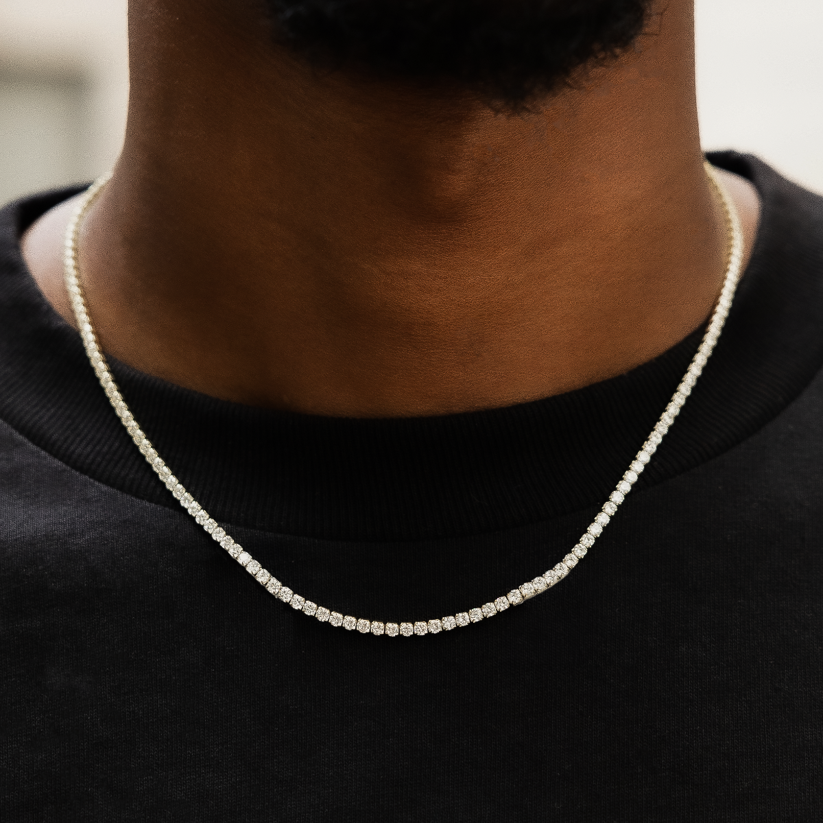 Retiazka mikro tennis v žltom zlate