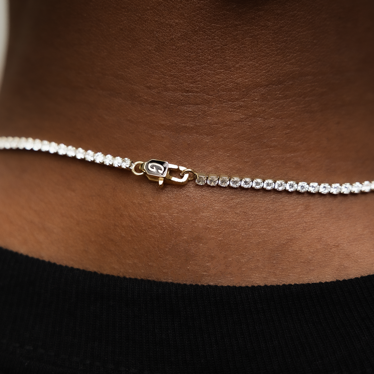 Retiazka mikro tennis v žltom zlate