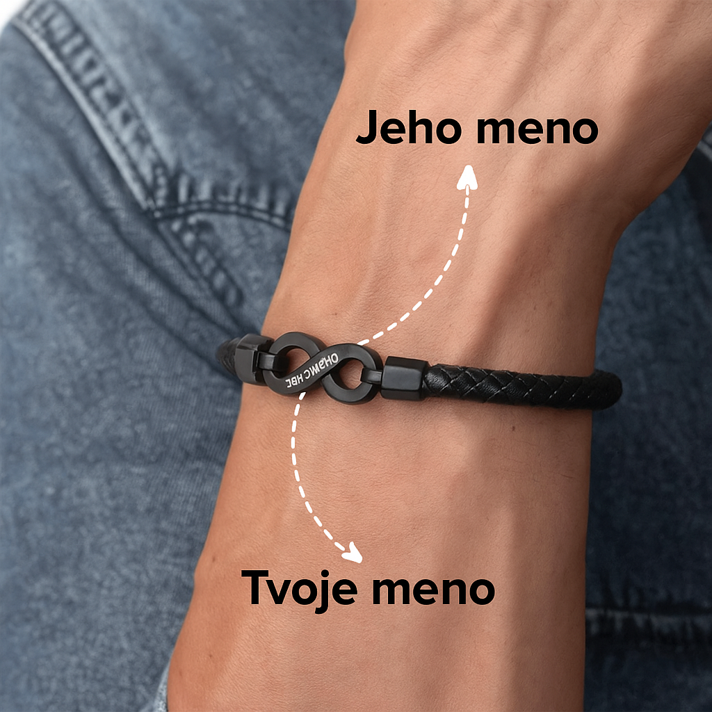 "Pre môjho muža“ – Personalizovaný náramok s nekonečnom