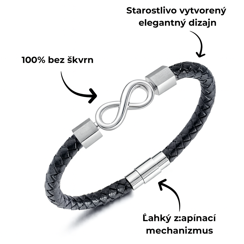 "Pre môjho muža“ – Personalizovaný náramok s nekonečnom