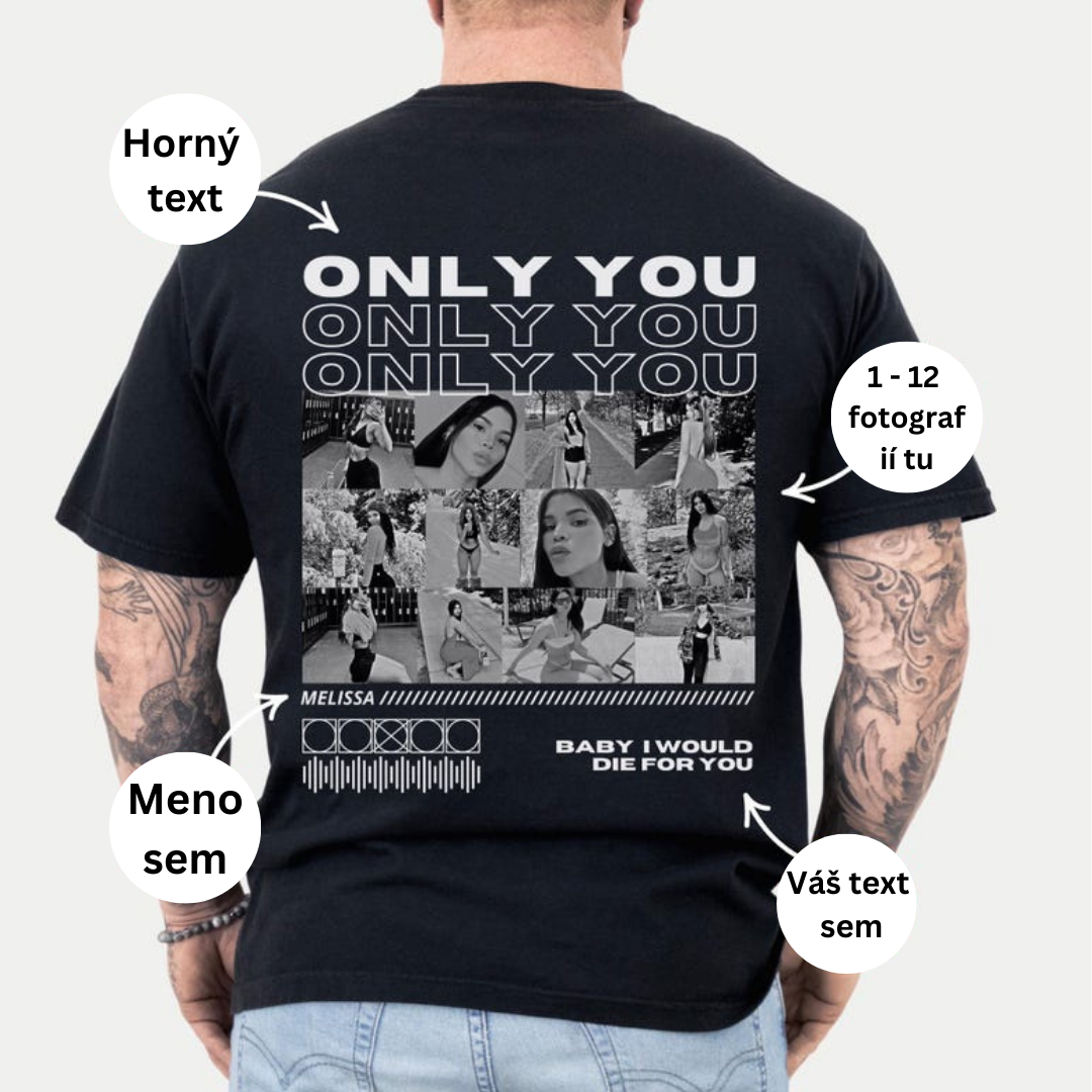 Personalizované tričko s fotokolážou