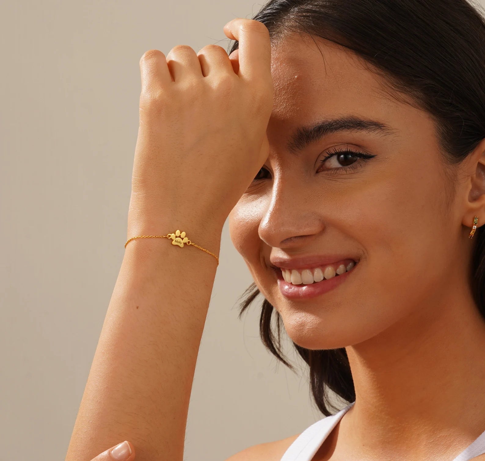 Personalizovaný náramok s menom labky