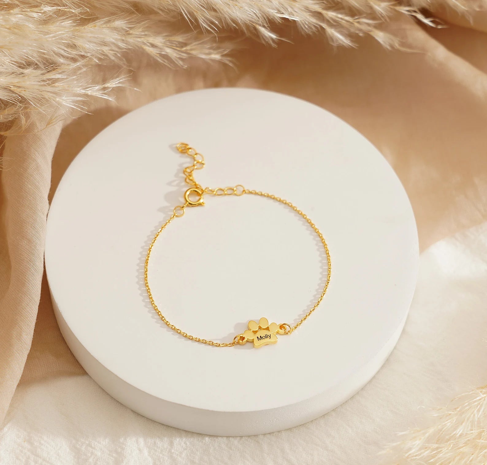 Personalizovaný náramok s menom labky