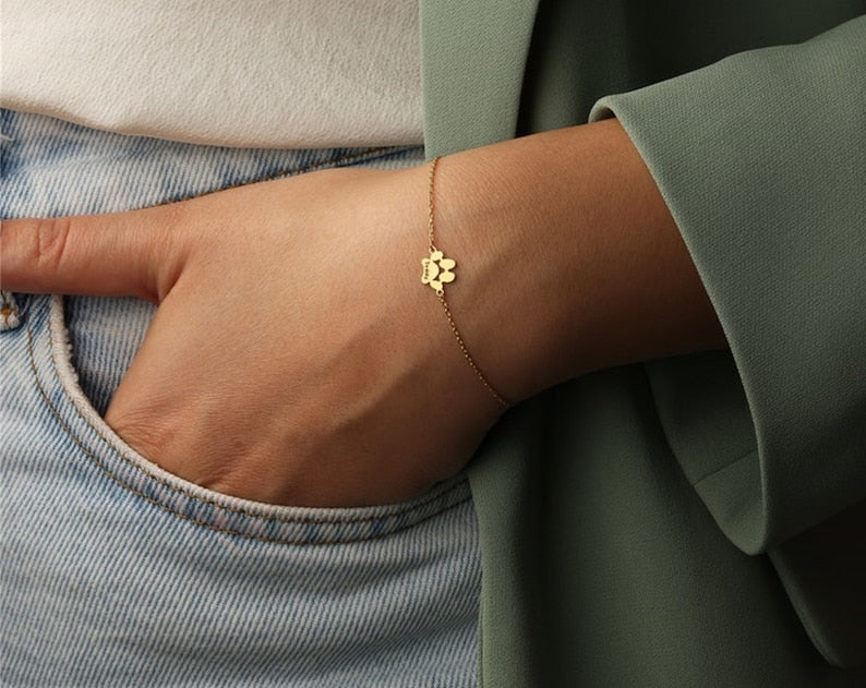 Personalizovaný náramok s menom labky