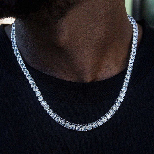 Diamantkette für Tennis aus Weißgold - 5 mm